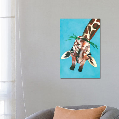 Giraffe Upside Down by Coco de Paris - 1 Piece Wrapped Canvas Painting