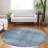 Machine Washable Indoor/Outdoor Xhevrie Denim Rug-17701377