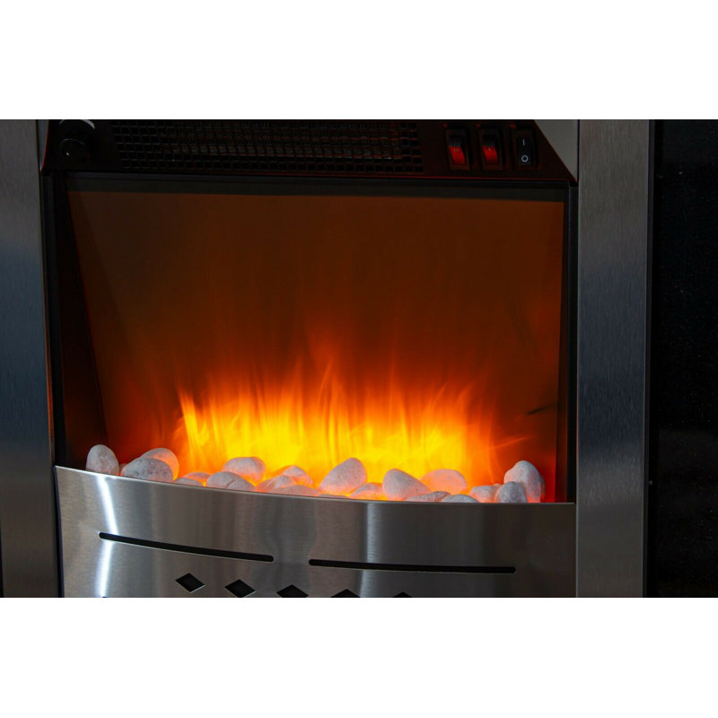 Aidenn Symple Stuff 48cm W Silver Electric Fire