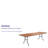 Rectangular Wood Folding Banquet Table with Clear Coated Finished Top-1621110971