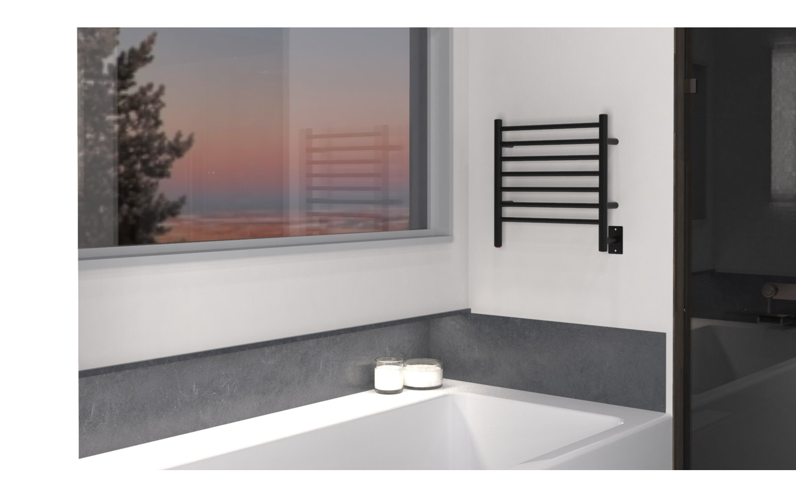 Radiant Hybrid Towel Warmer, Matte Black