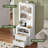 Tall Fluted Nightstand, Bedside Table With 2 Drawers And Open Shelf-628170635