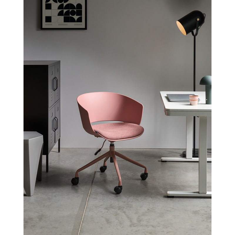Polyester Office Chair, Pink