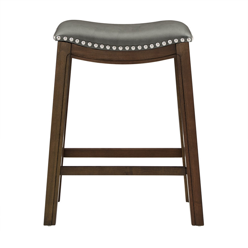 Tabouret Zackery, gris, Tabouret de comptoir (siège d'une hauteur de 24 p
