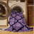 Machine Washable Trellis Purple Area Rug