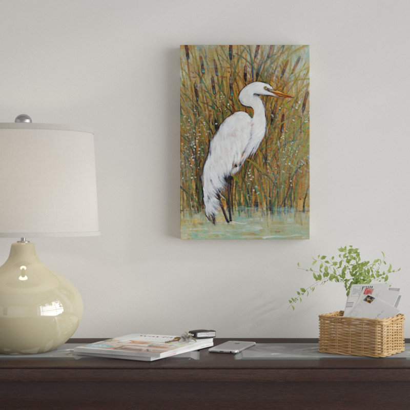 «White Egret II» par Timothy O 'Toole, reproduction sur toile tendue, H 40 po x l 26 po x P 1,5 po, Toile tendue
