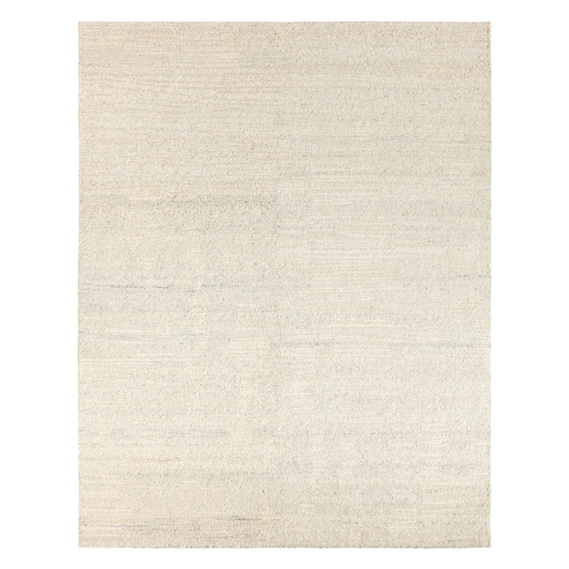 Jaipur Living Bacia FIA03 Handknotted Solid Ivory Area Rug (10'x14'), Rectangle 10' x 14'