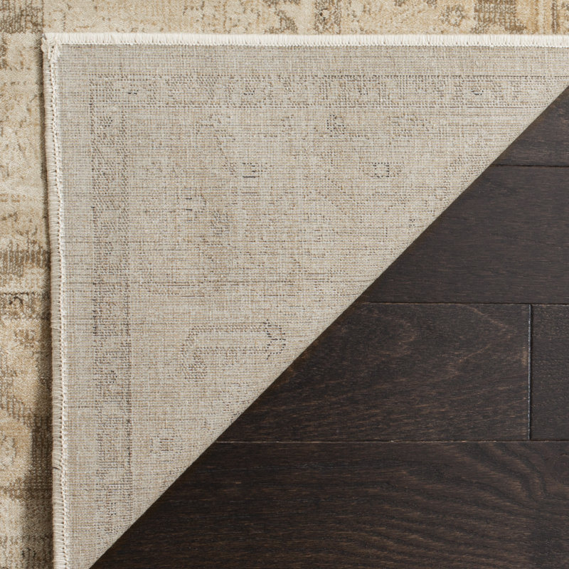 Evanoff Oriental Beige Area Rug, Rectangle 3'3" x 5'7"