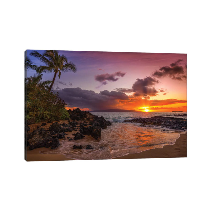 Sunset At Secret Beach by Jonathan Ross Photography - Wrapped Canvas Print, 20.32 cm H x 30.48 cm W