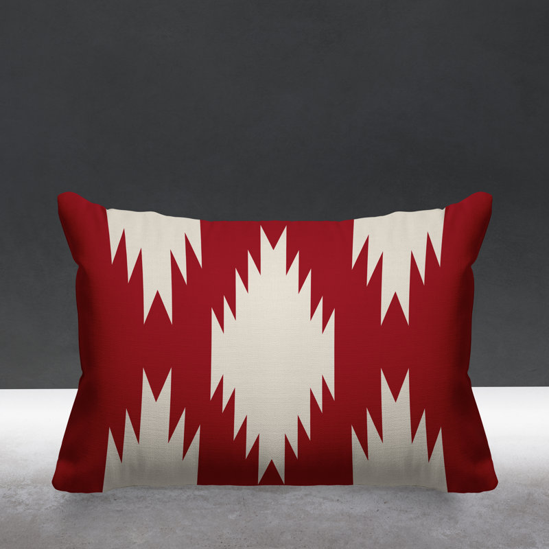 Coussin intérieur / extérieur Yuma Southwestern, Rouge