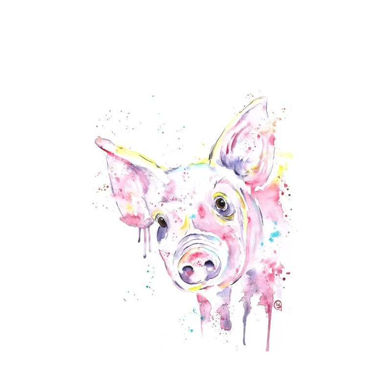 This Little Piggy by Lisa Whitehouse - Wrapped Canvas Painting, 66.04 cm H x 45.72 cm W