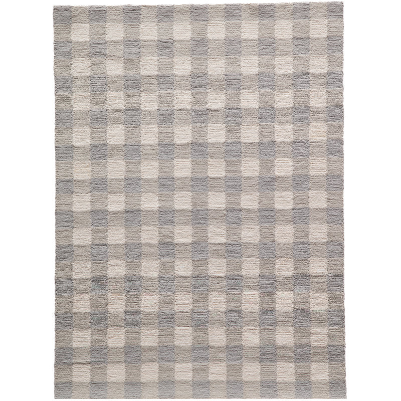 Kadijha Wool Gingham Indoor Rug, Rectangle 2' x 3'