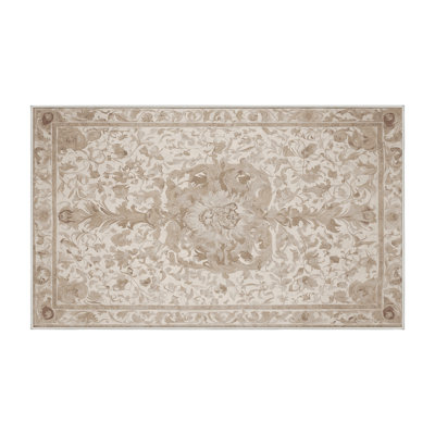 Machine Washable Beige Area Rug