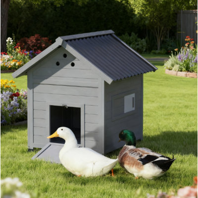 Pet House with Openable Roof  Double Doors Light Gray