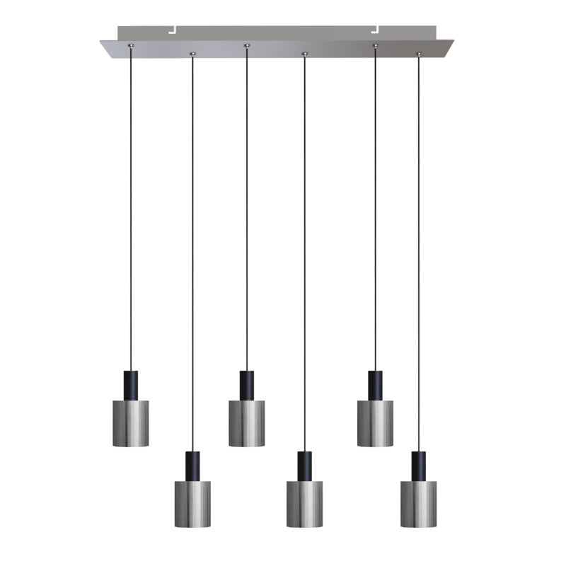 Essoura 6 - Light Cluster Pendant, Black/Nickel