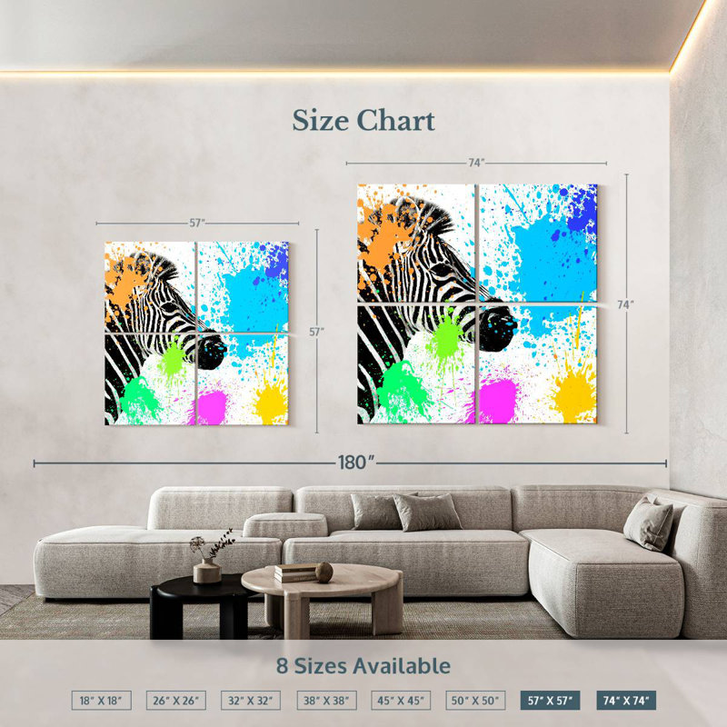 Brampt Zebra I, 74'' H x 74'' W