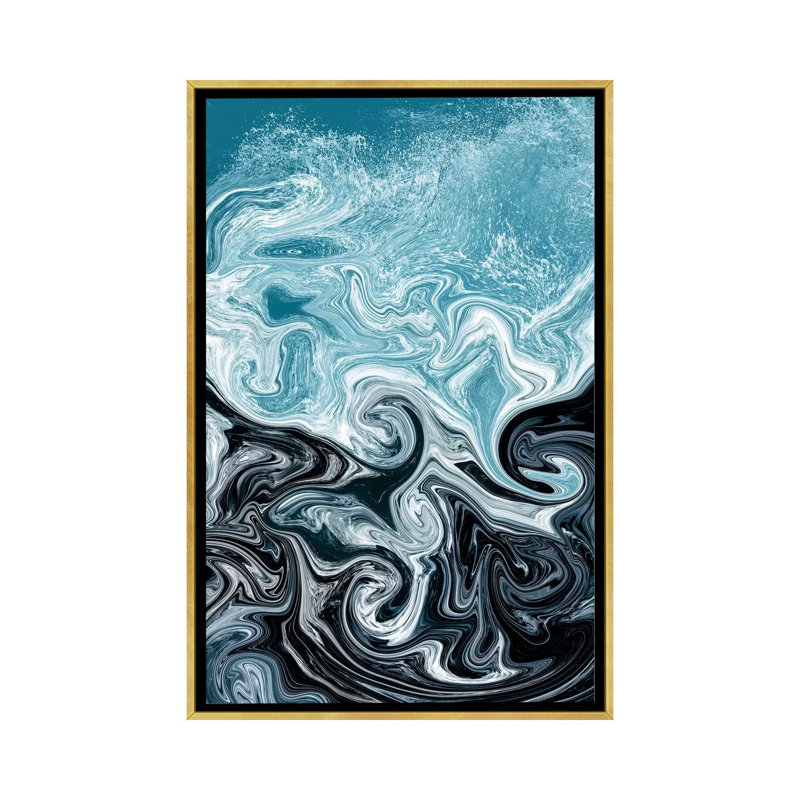 Splash par Ana Rut Bré - impression d'art graphique, Toile encadrée d'or, Aucun mat, H 26 po x l 18 po x 1,5 po