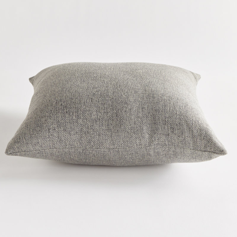 Gage Polyester Throw Square Indoor/Outdoor Pillow Cover & Insert, 20"H x 20"W, Gray