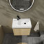 Meuble-lavabo 24 po avec lavabo en céramique, meuble-lavabo mural flottant, armoire de rangement en bois avec portes doubles pour la salle de bain, chêne-76056337
