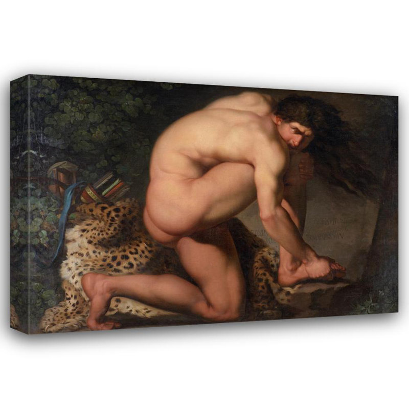 «The Wounded Philoctètes» par Nicolai Abildgaard - Art mural sur toile tendue avec châssis, H 18 po x l 14 po