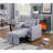 Linen Upholstered Convertible Sleeper Accent Arm Chair, 33 Inch Wide Soft Gray With Side Pockets-1739252960