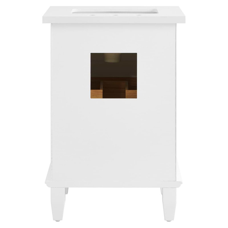 Nora 24" Freestanding Standard Single Bathroom Vanity with Top, White