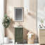 Meuble-lavabo moderne vert avec rangement