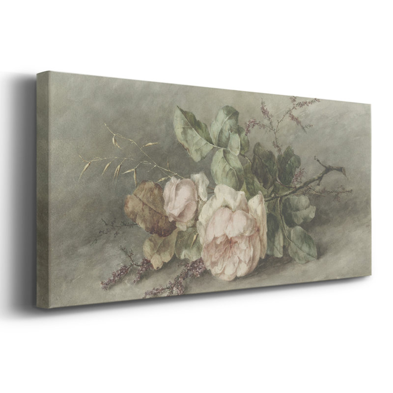 Botanical Series-CDXLI- Toile tendue avec châssis - Prêt à accrocher, H 12 po x l 30 po