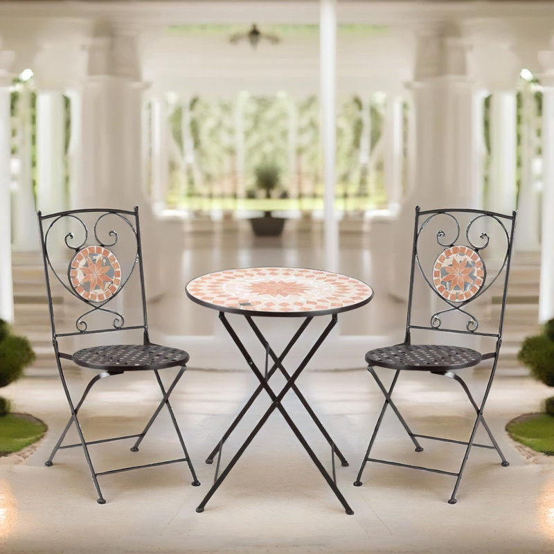2 - Person 61cm Long Bistro Set With Mosaic Table