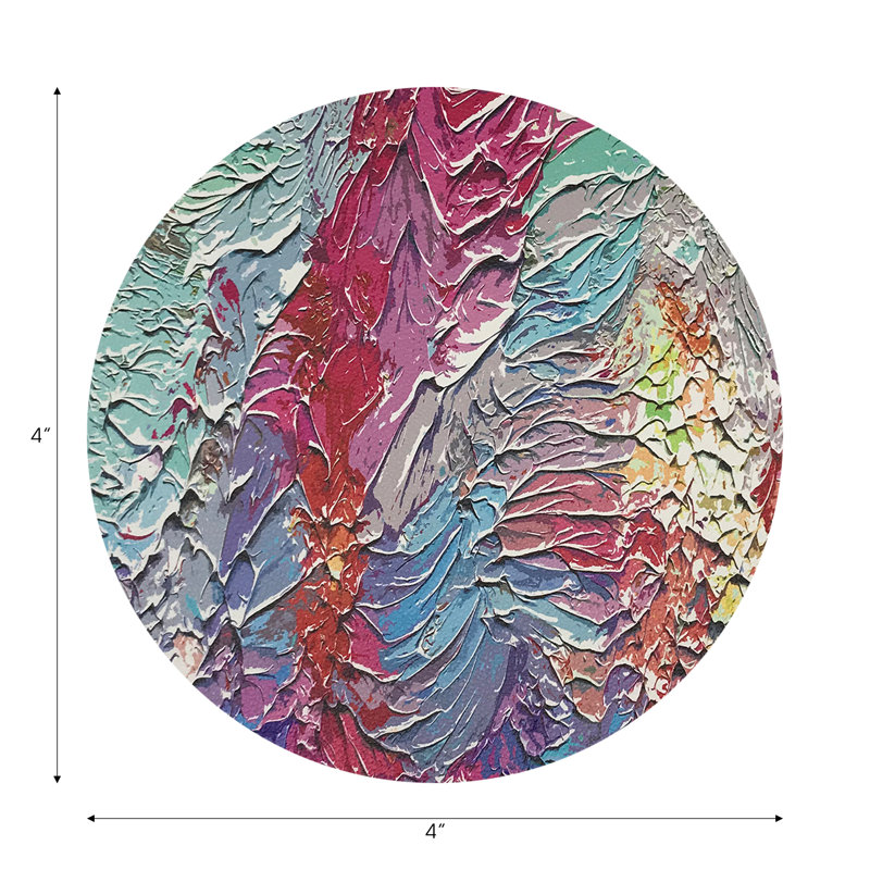 Sous-verres ronds en cuir Paint Brights