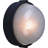 1-Light Outdoor Black Round Bulkhead Wall or Ceiling Surface Mount-11801262