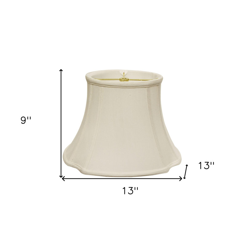 Abat-jour ovale 13 po Monay Shantung, Crème, crème