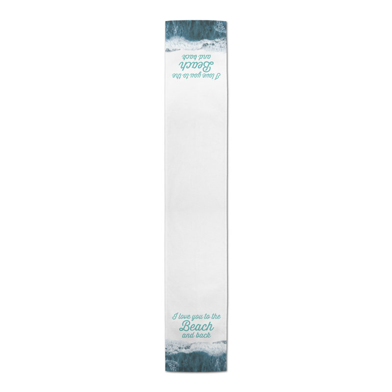Chemin de table Wave, 90 po x 16 po, Sarcelle, 49