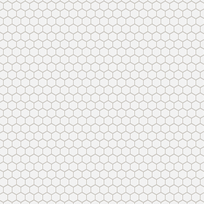 Metro 1" Hex Matte White 10-1/4" x 11-7/8" Porcelain Mosaic Floor and Wall Tile
