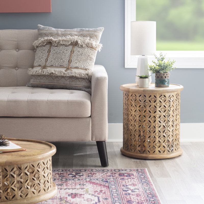 Eakin Solid Wood End Table, Natural