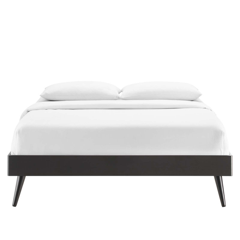 Margo Wood Platform Bed Frame, Black, Queen