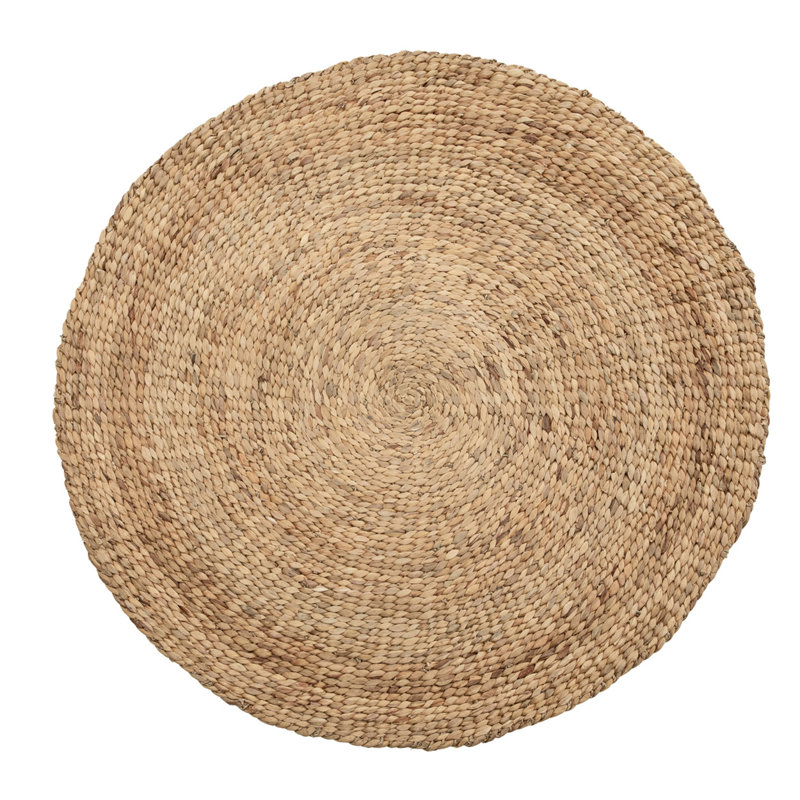 Round Solid Colour Hand Woven Area Rug, Round 200cm