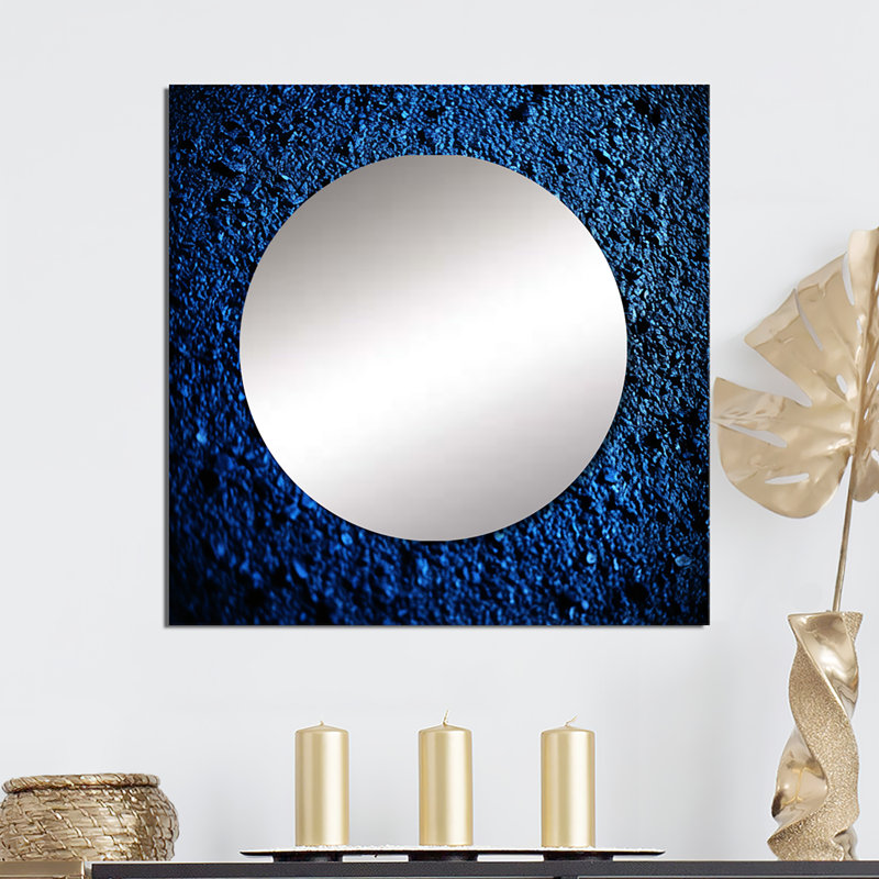 Abstrait euphorie, bleu profond, bonheur, peinture abstraite, salon mural, art mural, 29 po x 29 po
