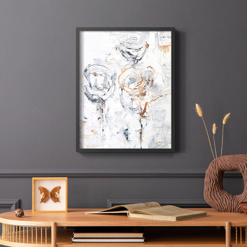 Spring Wildflowers I Framed Print - Solid Wood, 20" H x 16" W, Black Single Picture Framed