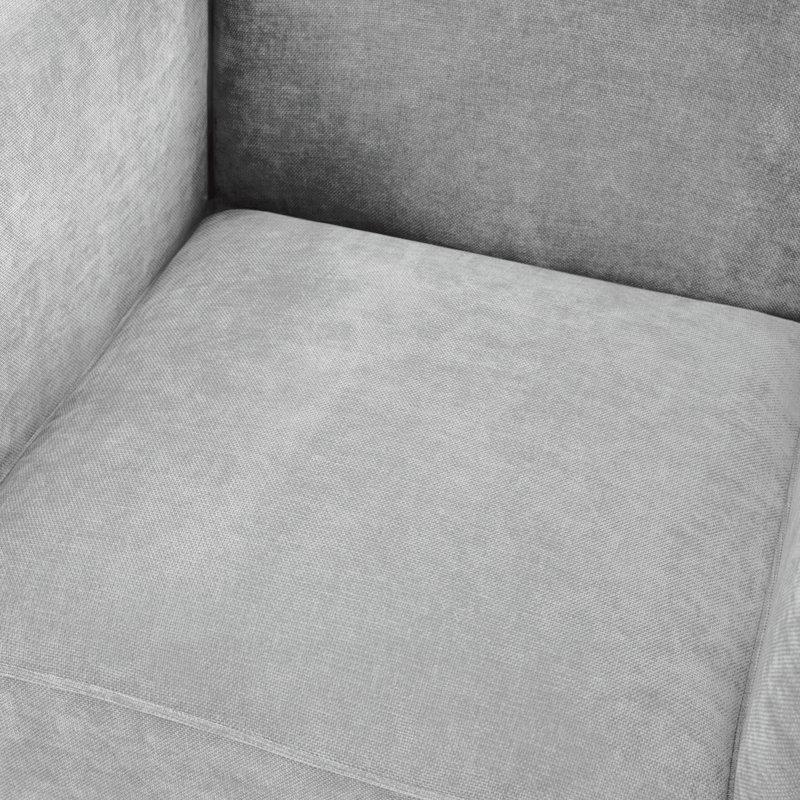 Chaise avec accoudoirs rembourrée 29,9 po Modern, Gris