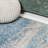 Contemporary POP Modern Abstract Vintage Cream/Turquoise Rug-1574300401