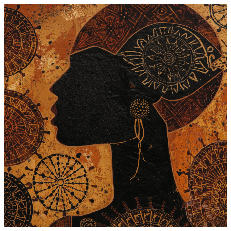 Coussin africain, 20 po x 20 po