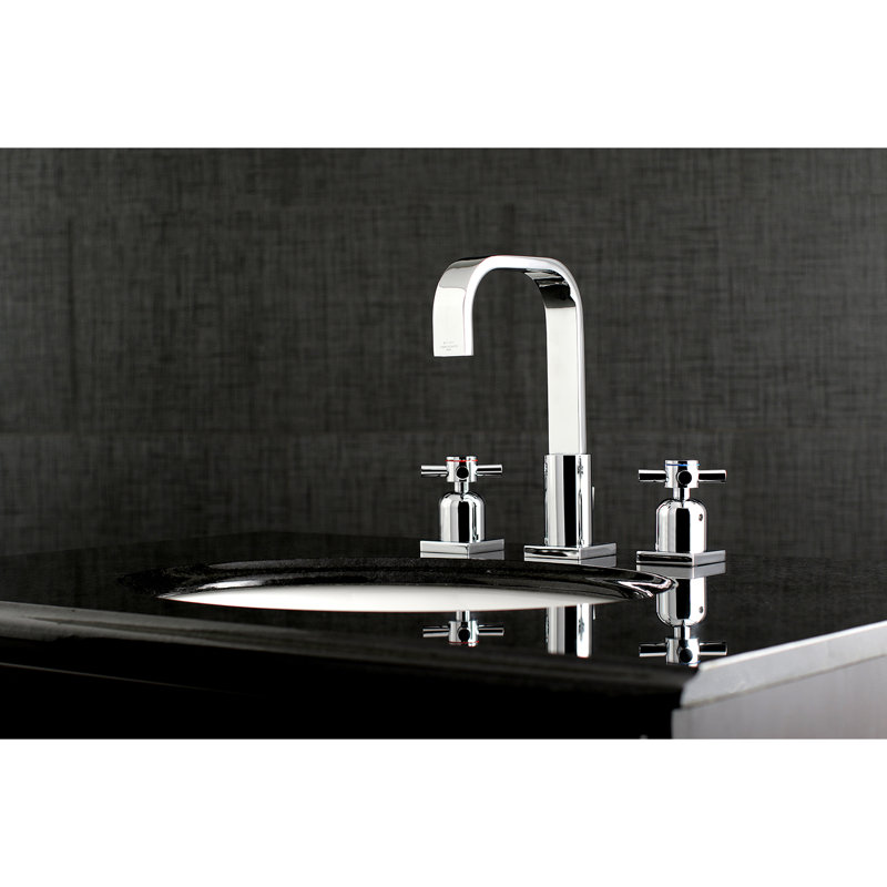 Robinet de salle de bain espacé Kingston, Chrome poli