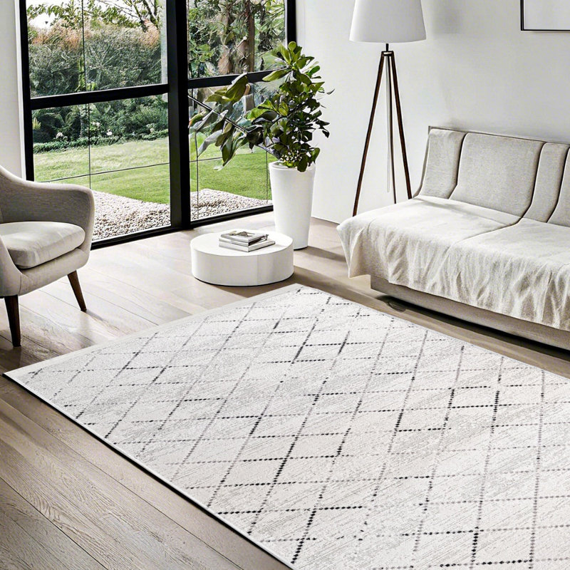 Tapis gris lavable à la machine antidérapant à imprimé numérique gris