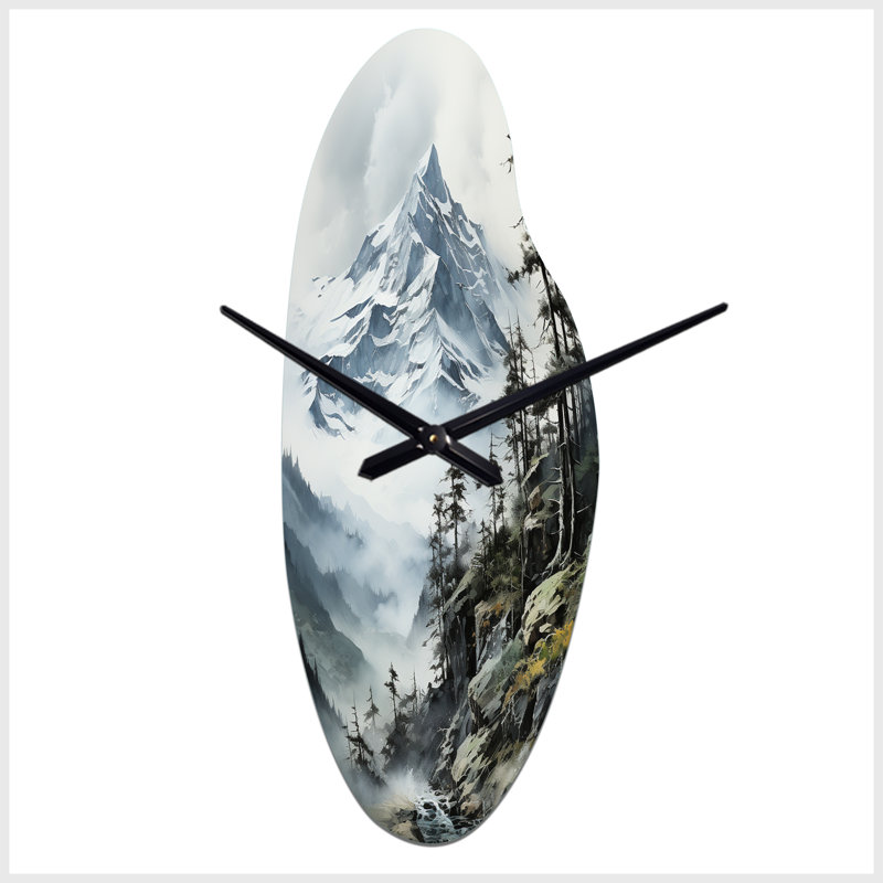 Horloge murale asymétrique en métal Sarambounou, Médium