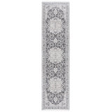Clover Oriental Area Rug in Beige / Charcoal