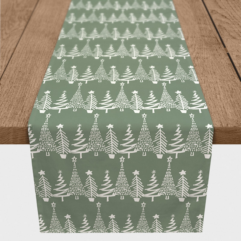 Chemin de table Sage, L 90 po x l 16 po