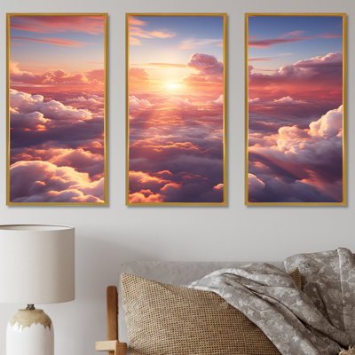 Magnifique lever de soleil dans le ciel - art mural ciel