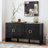 Mid-Century Modern Sideboard Buffet Cabinet With Storage & Adjustable Shelves-1331151755-1312076861