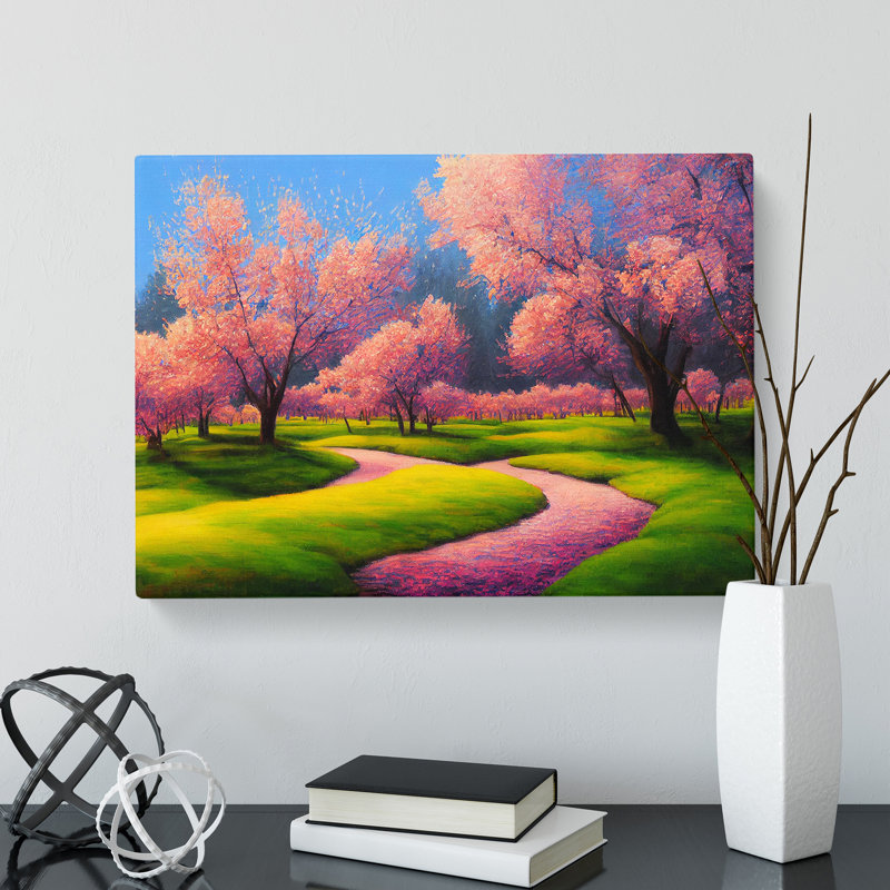 XXX-H1022-WF-8243X Spring Meadow Landscape Vol.1 - Wrapped Canvas Print